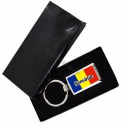 Breloc metalic Romania, tricolor